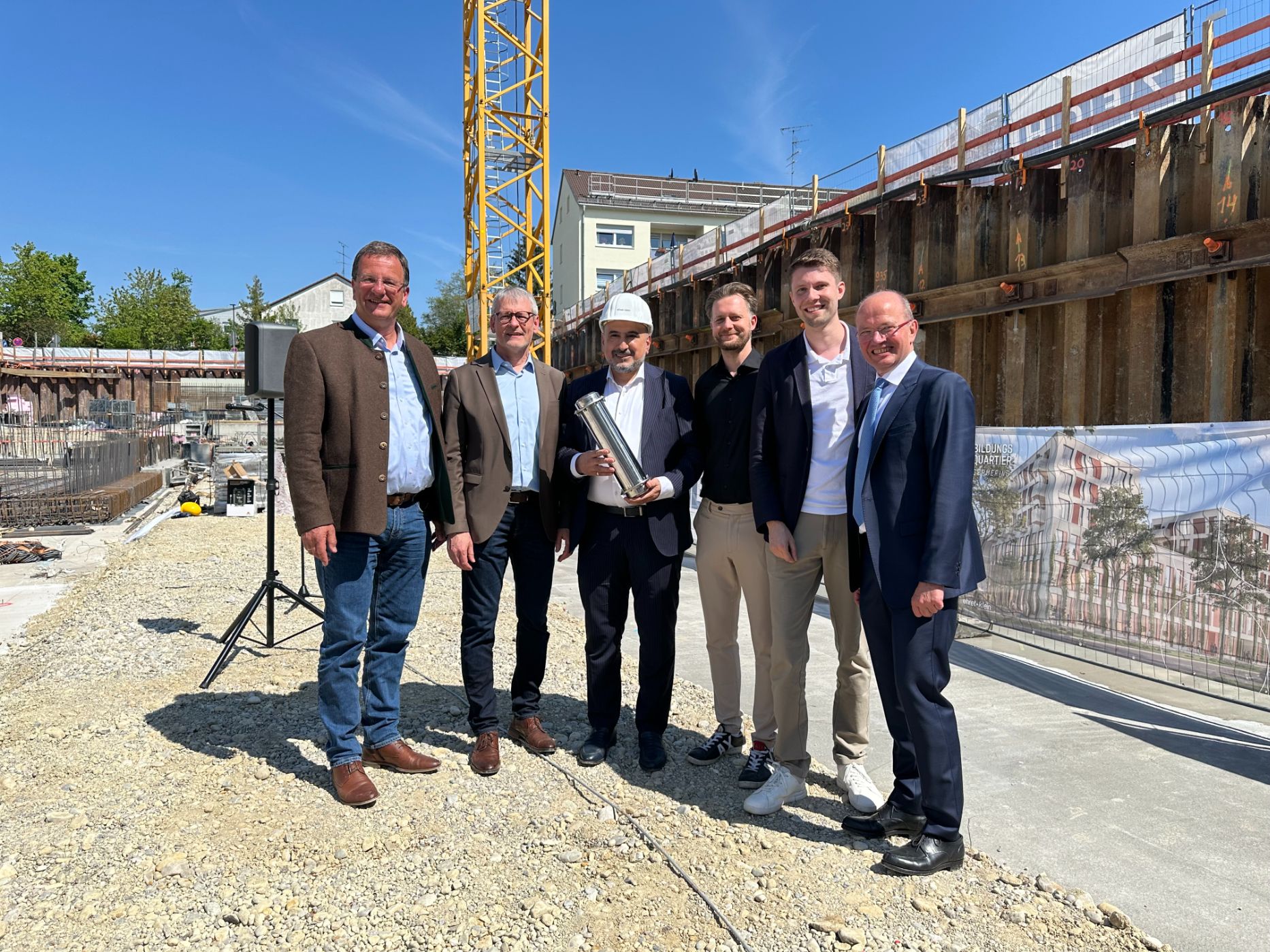 ehret+klein feiert Grundsteinlegung für das Bildungsquartier in Germering bei München